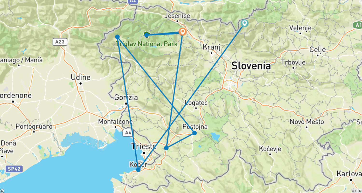 خريطة مسار The Best Vacation in Slovenia with Kids