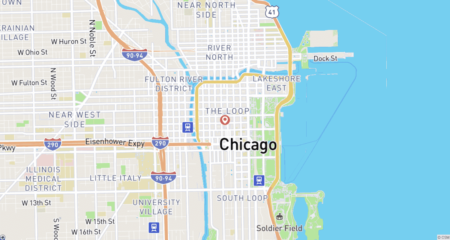 خريطة مسار Chicago - The Home of Skyscrapers