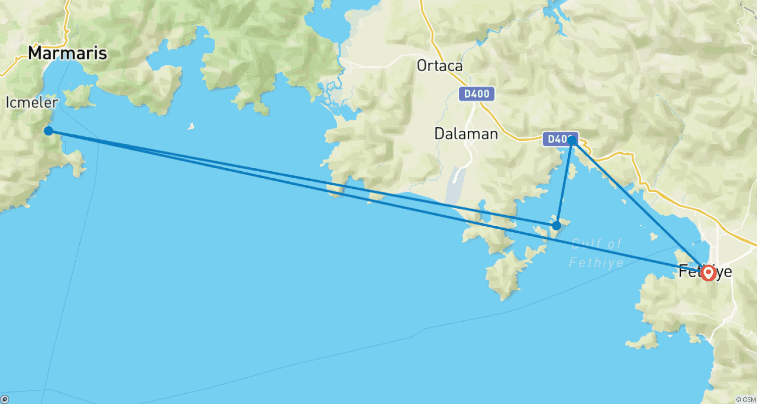 Mapa trasy: Wonders and Waves Gulet Tour
