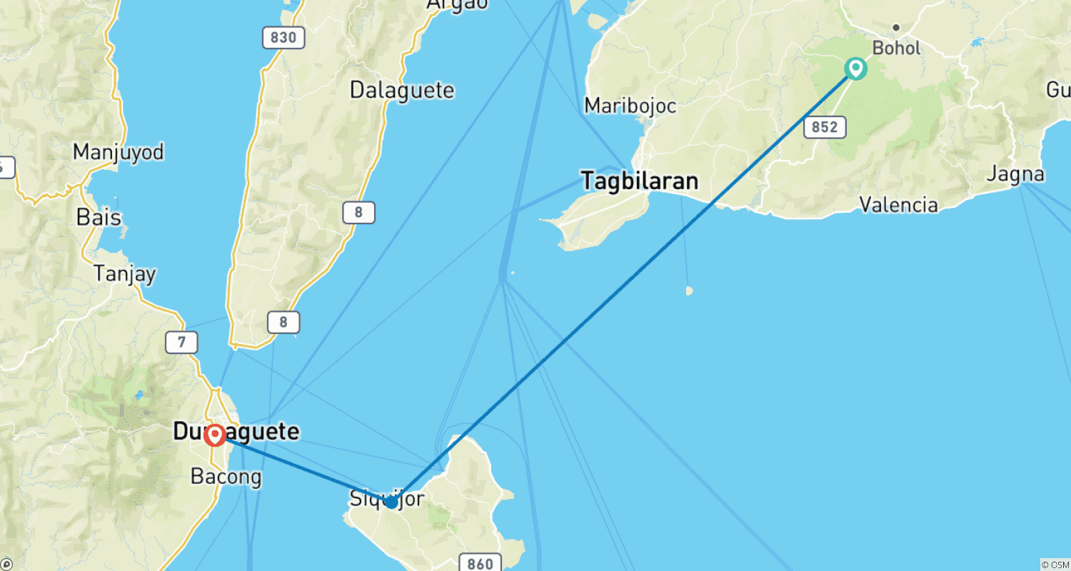 Mapa trasy: 6 Days Amazing Philippines Small Group Tour