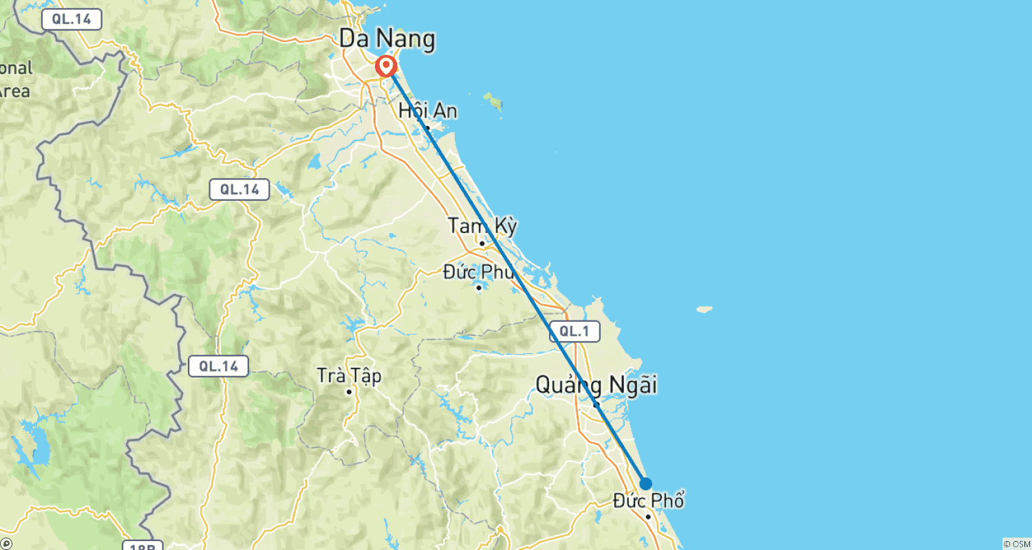خريطة مسار 2-Day Da Nang & Hoi An Discovery without Accomodation 2026