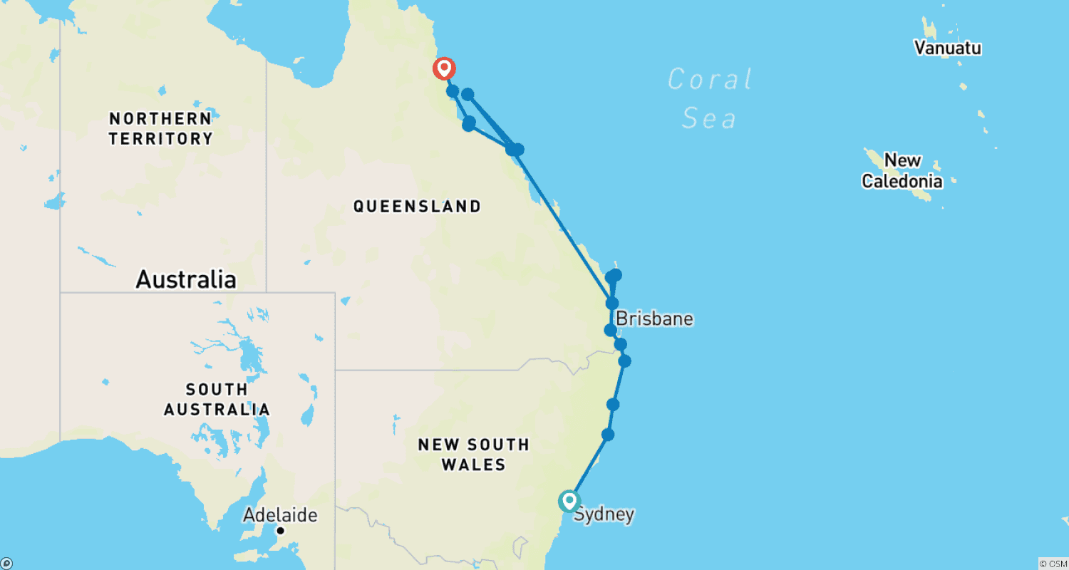 خريطة مسار Real Australia