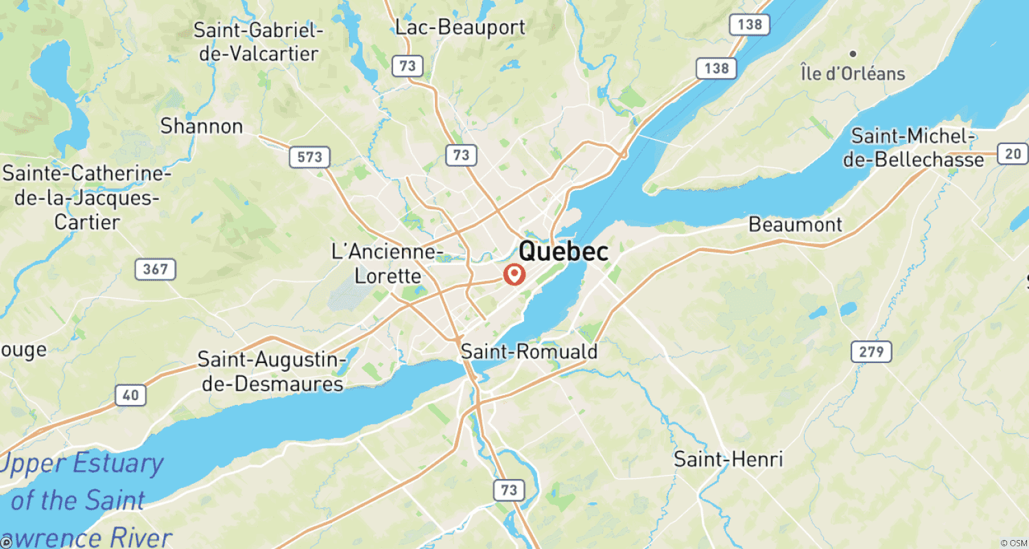 Mapa trasy: Kanada: Quebec Express - 4 dni