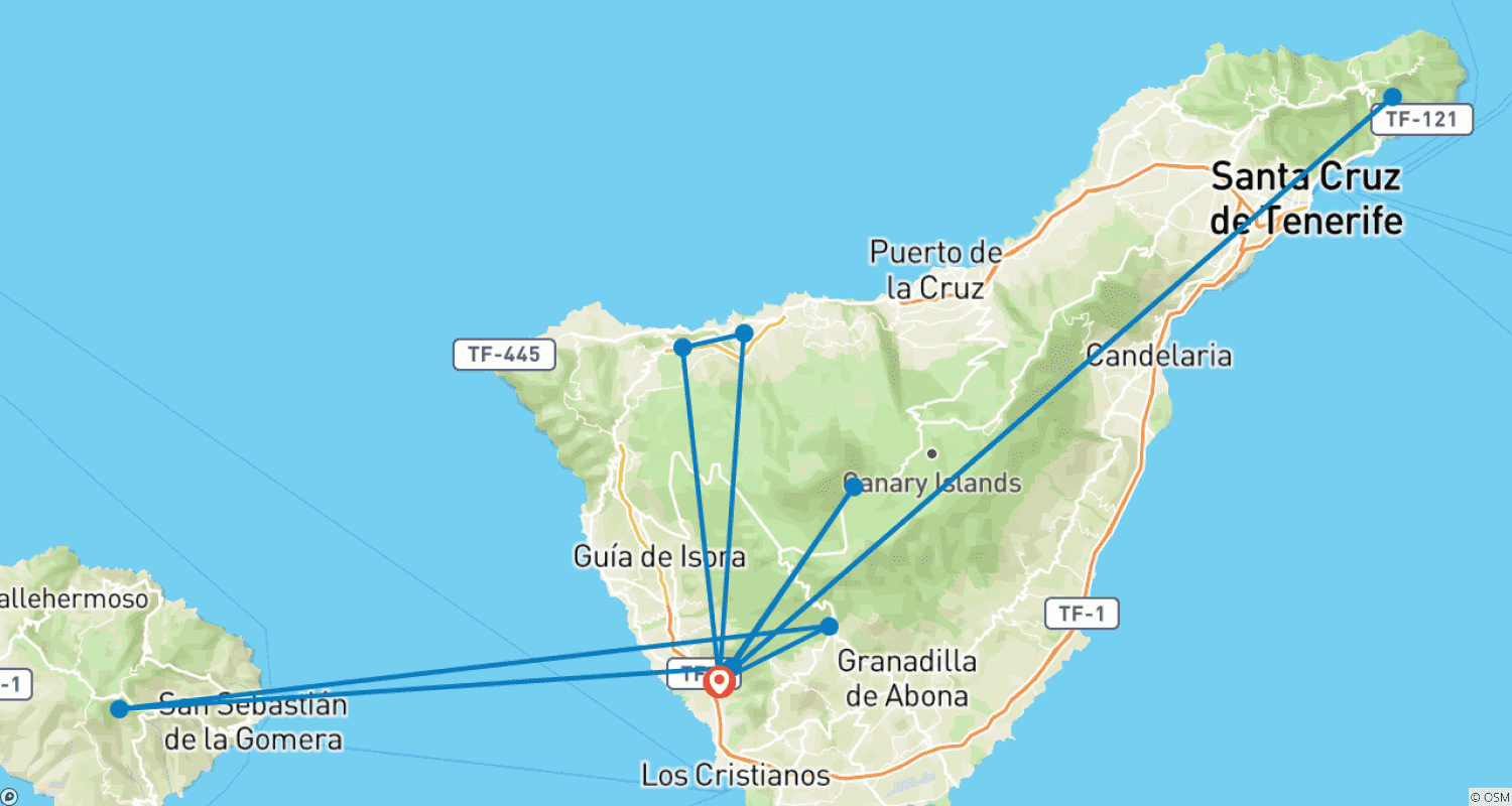 Mapa trasy: Hike The Canary Islands