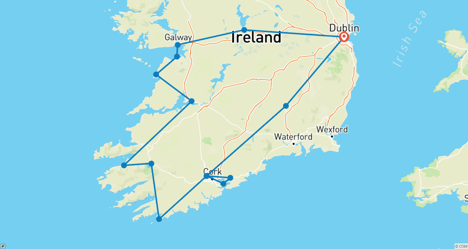 خريطة مسار Ireland Unveiled - Beyond the Blarney