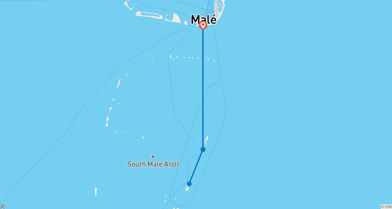 Mapa trasy: Maldives Gulhi Explorer - 5 days