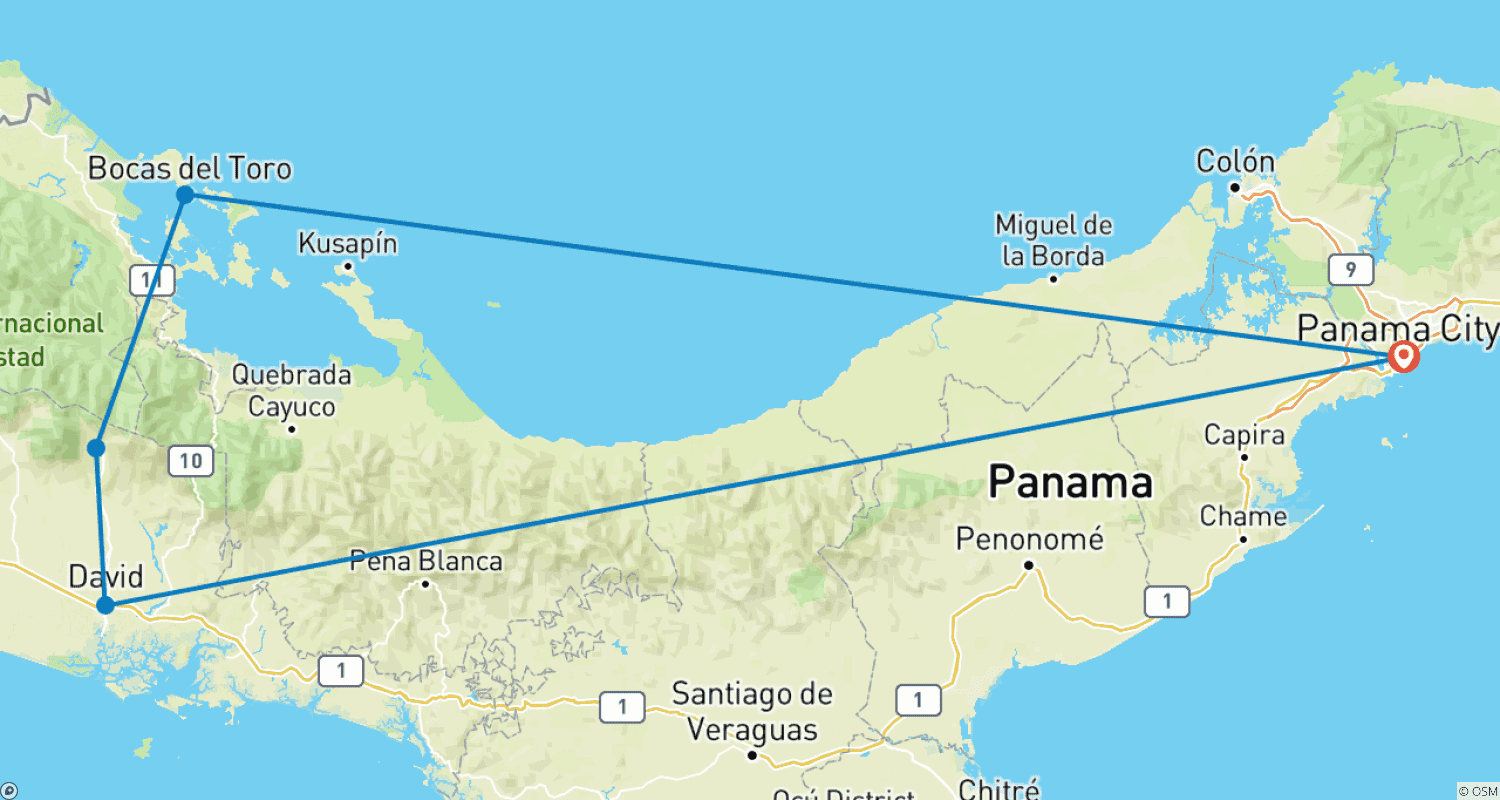 Mapa trasy: City, country, beach