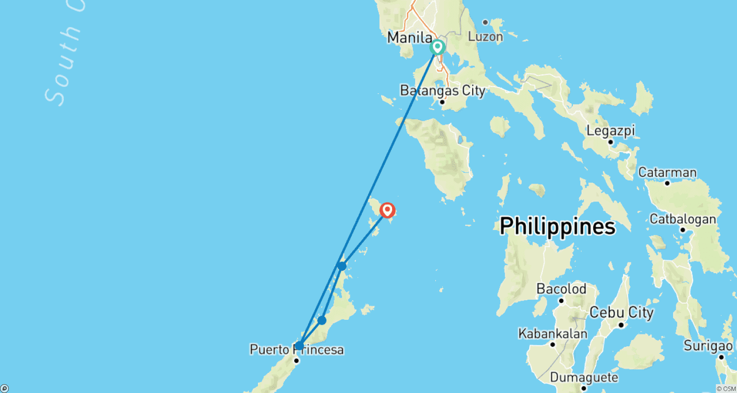 خريطة مسار Philippines Backpacker