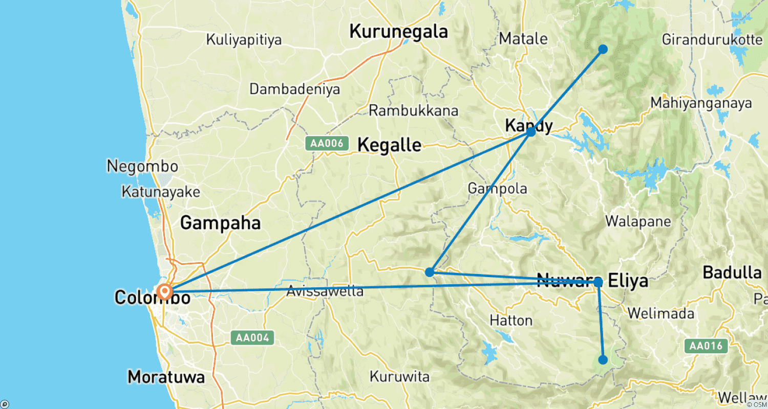 Mapa trasy: Adventure Trekking Tour