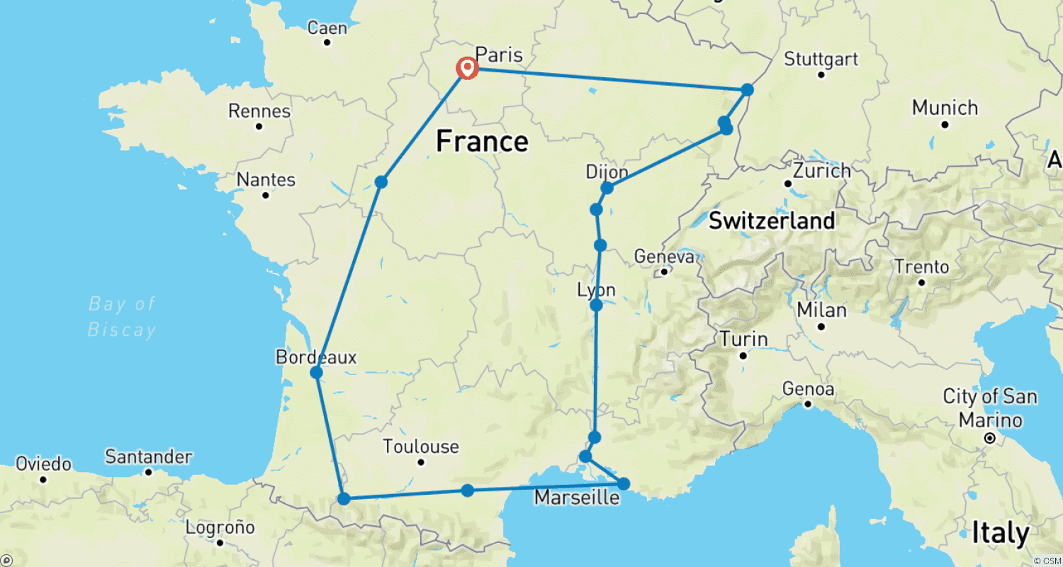 خريطة مسار Dreaming of France and Alsace