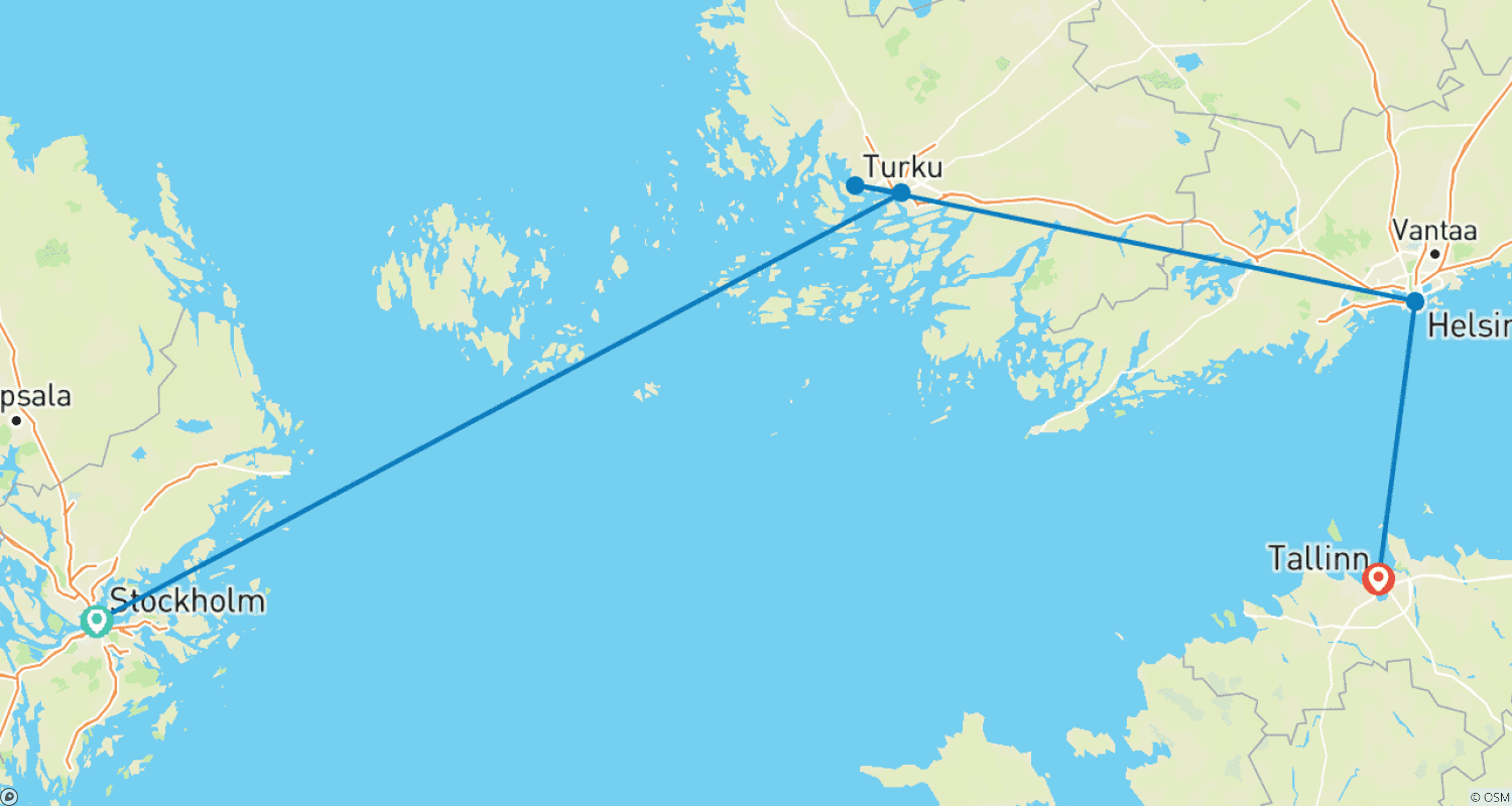 خريطة مسار Central Baltic