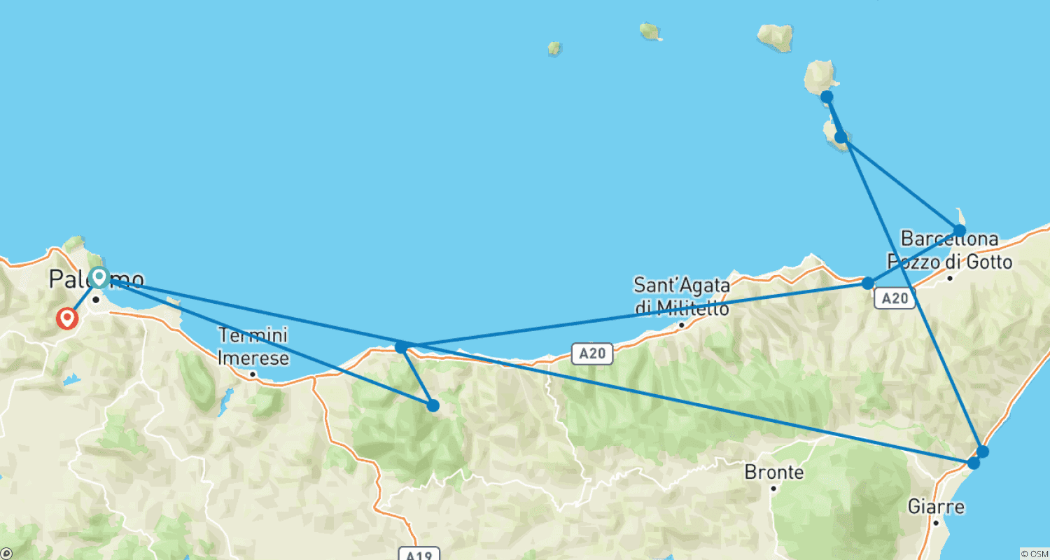 Mapa trasy: Sicilian Paradise