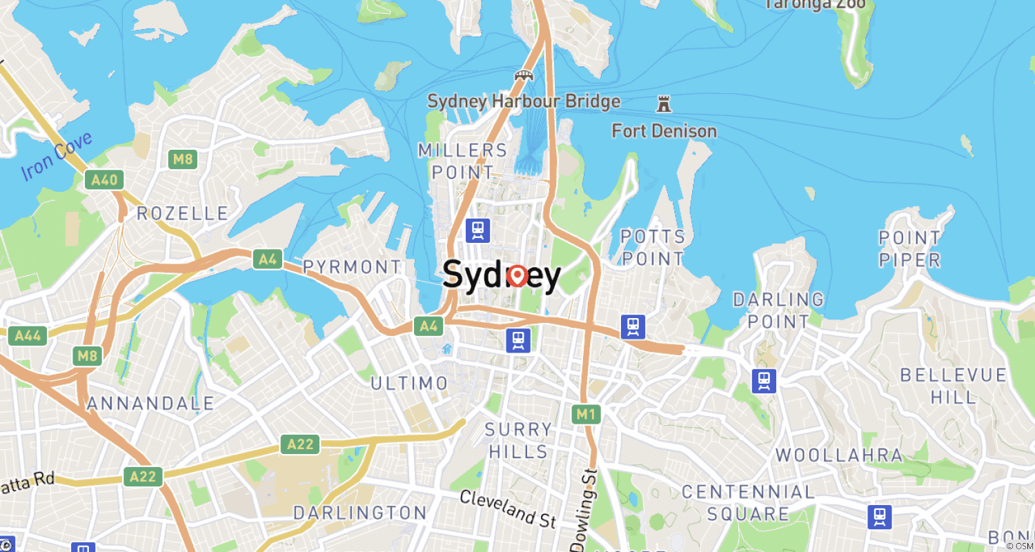 Mapa trasy: Sydney 5 dni: ikoniczna Opera House i malownicze Blue Mountains