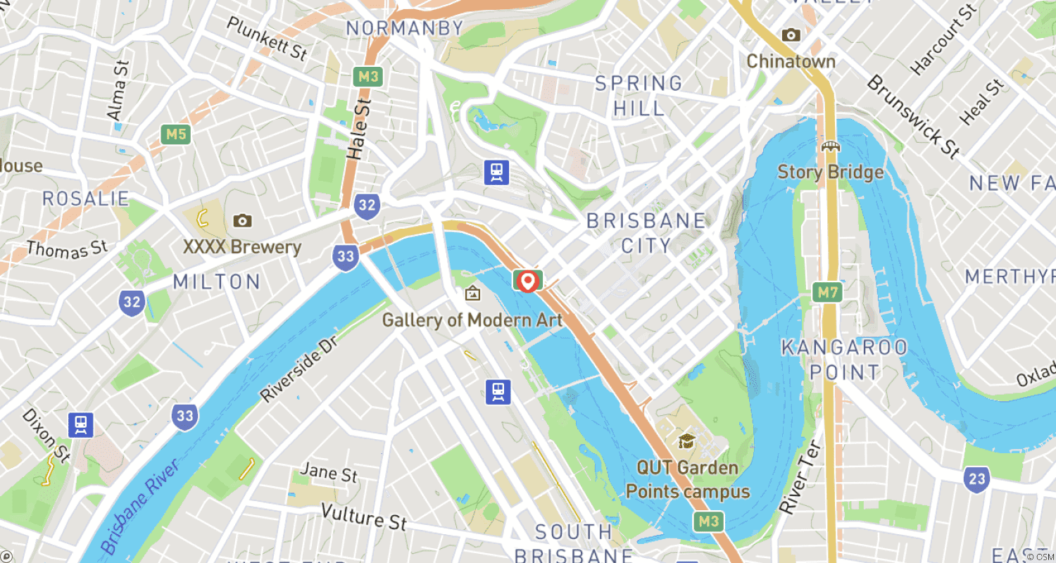 Mapa do percurso de Destaques de Brisbane em 4 Dias – Cruzeiro, Coalas e Emoções na Ilha