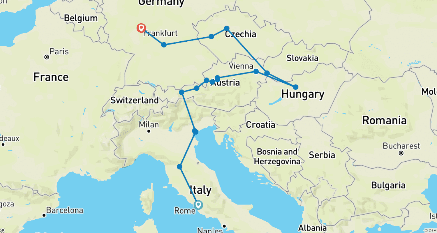 Mapa trasy: A Touch of Europe GO