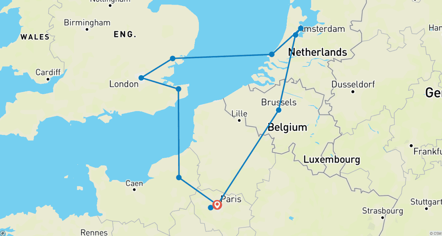 Mapa trasy: European Triangle ROT GO