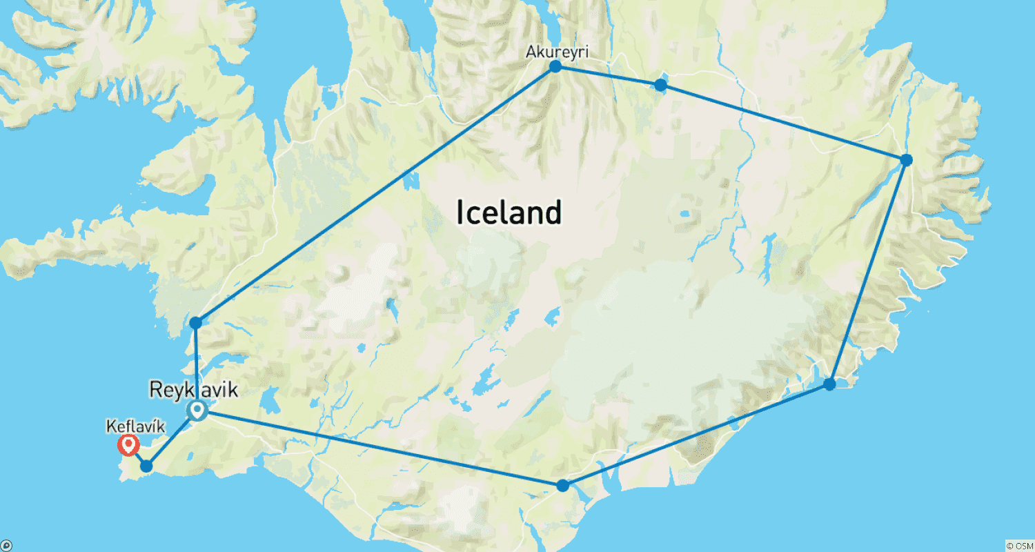 Mapa trasy: Around the Island 10 Days