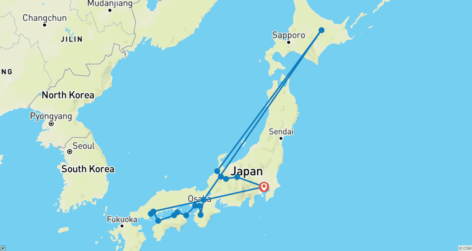 日本と広島の彩りのルートマップ