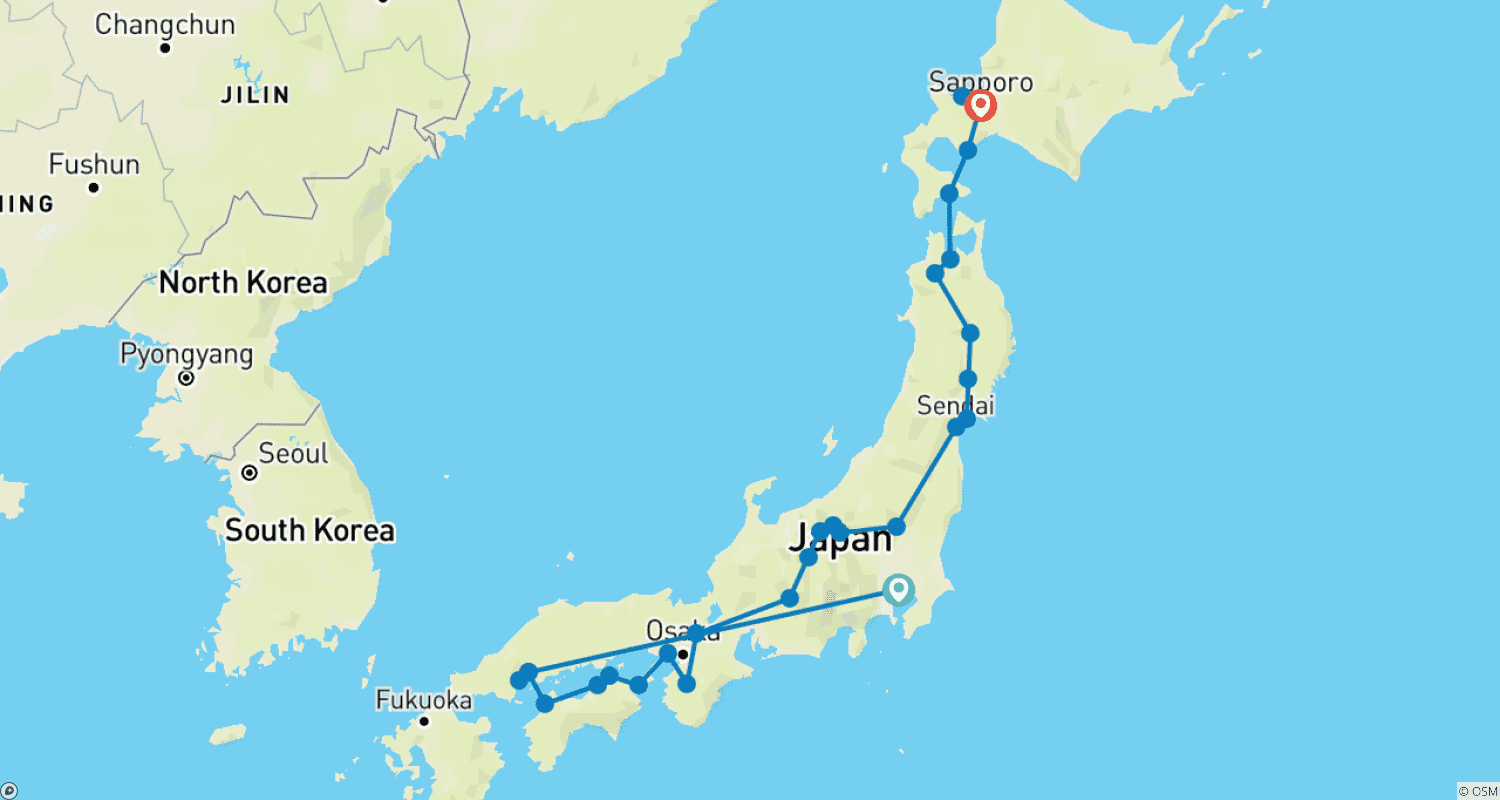 Mapa trasy: Japanese Scenes end Sapporo