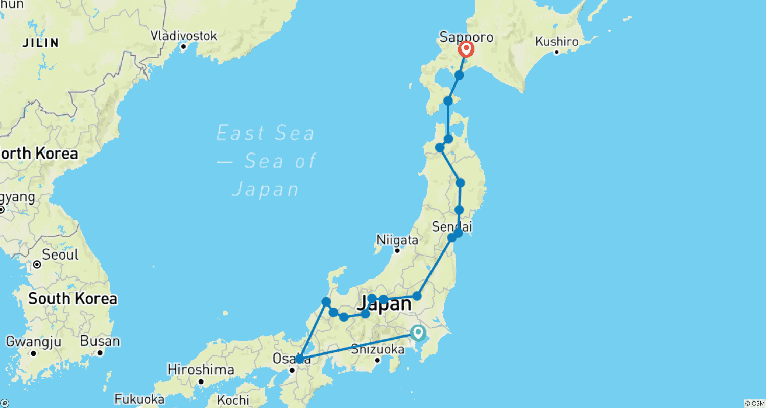 Mapa trasy: Sakura Dreams, Ending in Sapporo