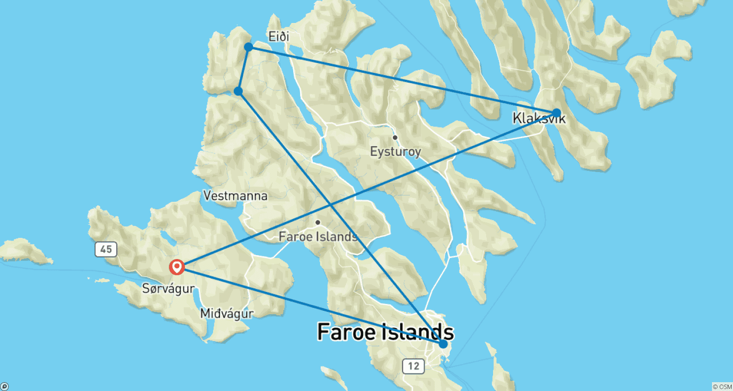 Mapa trasy: Farerskie Inspiracje: Podróż przez Dziki Krajobraz