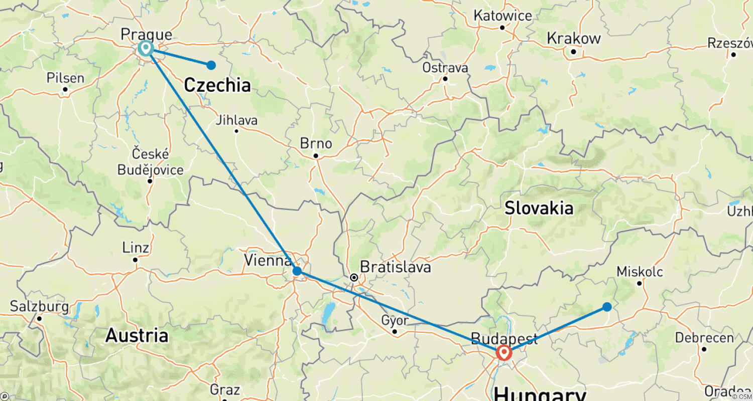 Mapa trasy: Najlepsze z Europy Środkowej