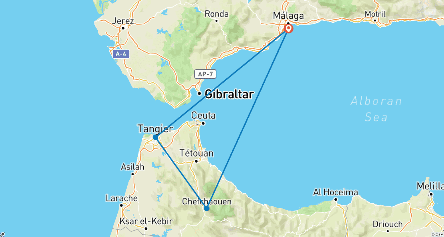 خريطة مسار From Costa del Sol: 3-Day Medinas Andaluzas
