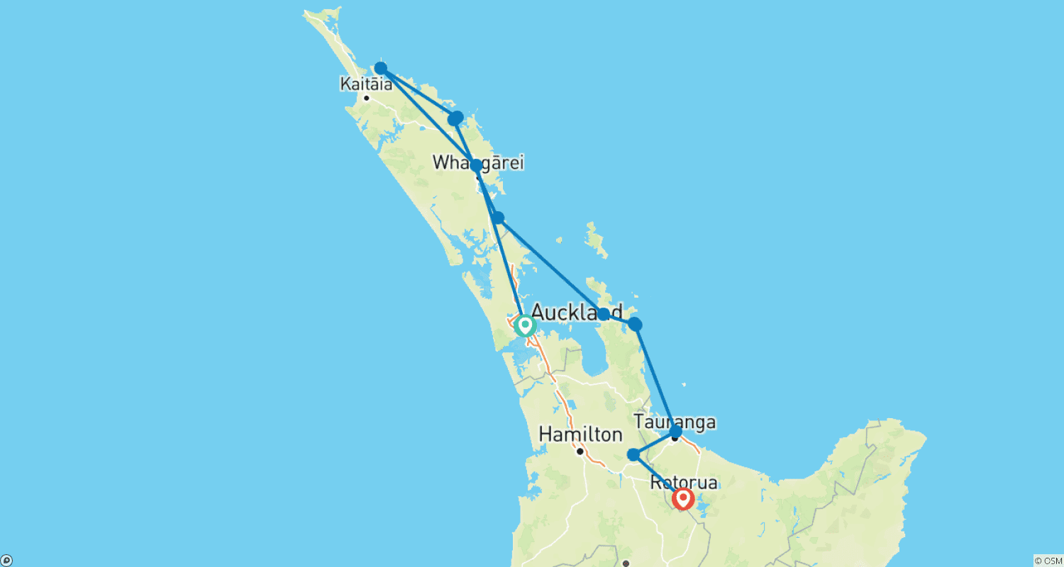 Mapa trasy: The Scenic North