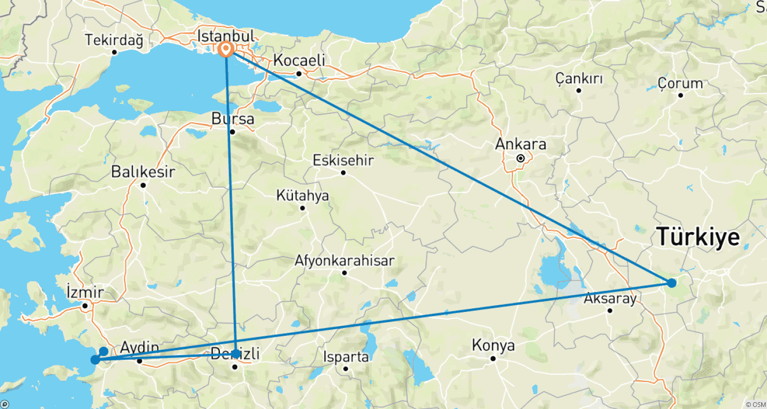 Mapa trasy: Magnificent Turkey - 5 Days