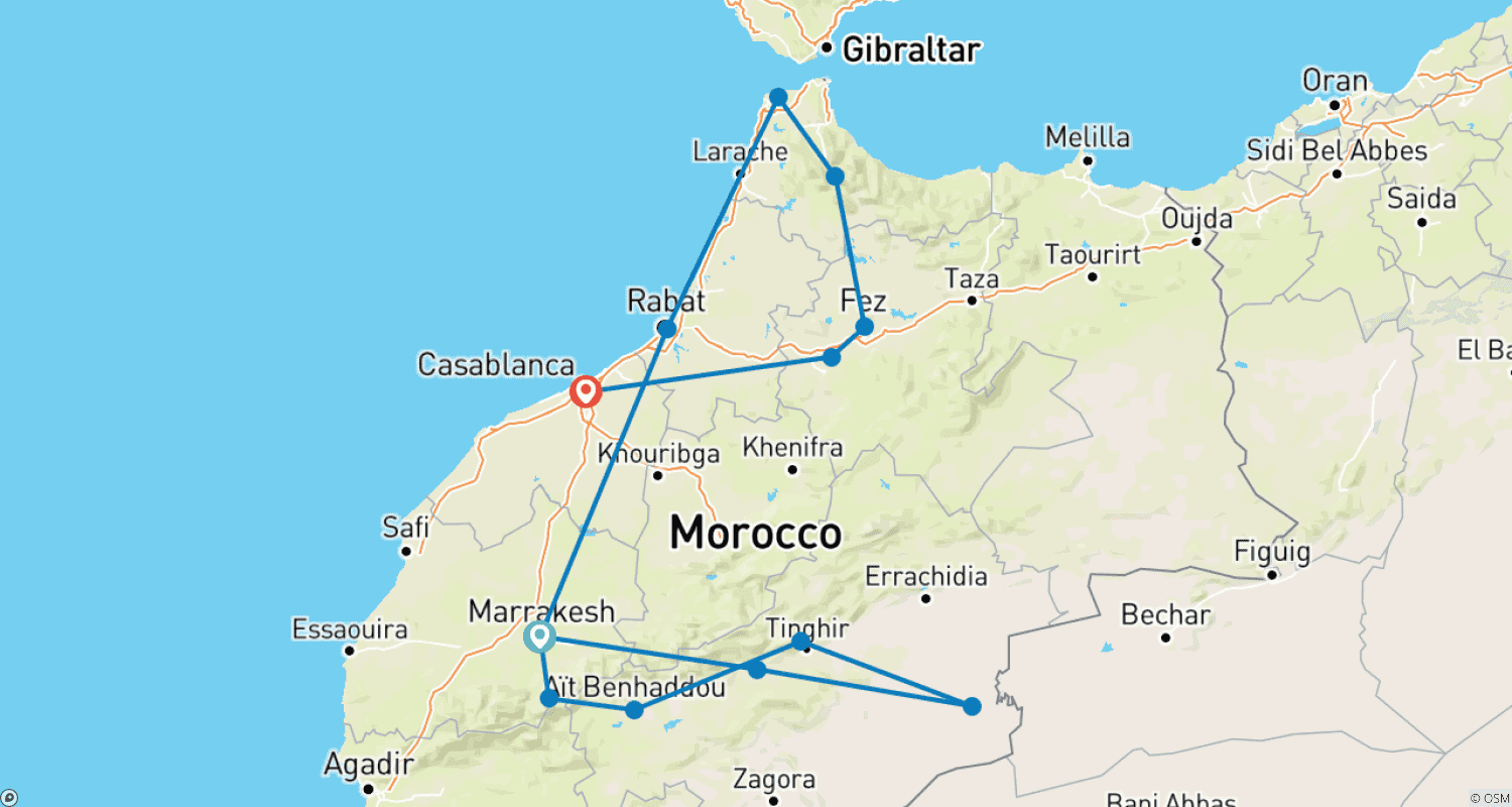Discover Moroccoのルートマップ