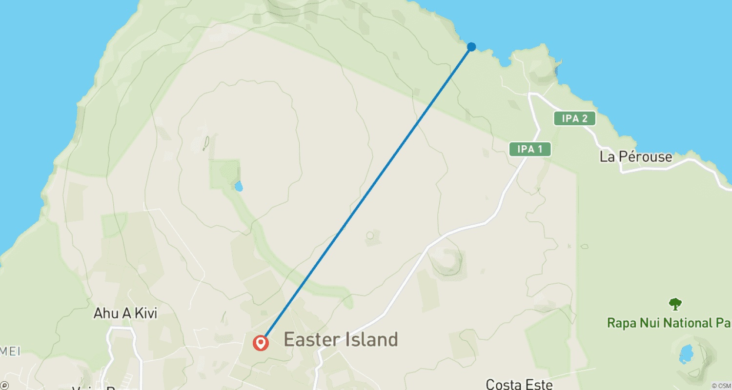 Chile: Mysteries of Easter Island - 3 DAYS/2 NIGHTSのルートマップ