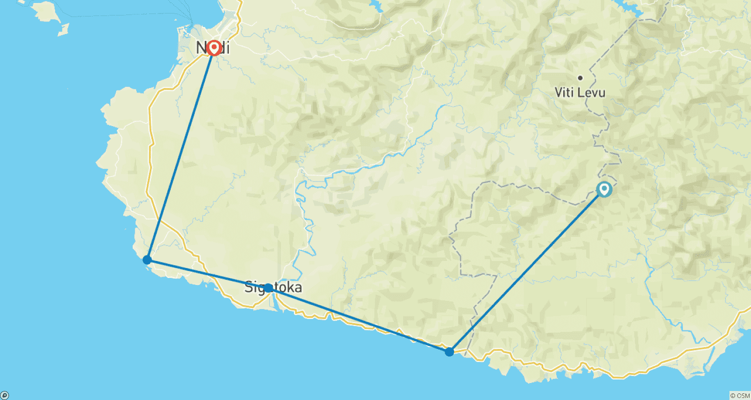 Mapa trasy: Fiji Beach Break - 6 days
