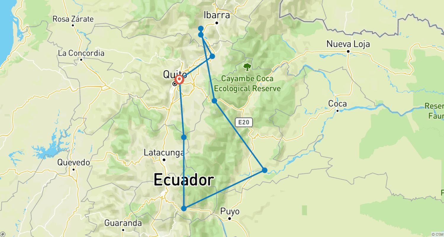 Mapa trasy: Totally Ecuador - 9 days