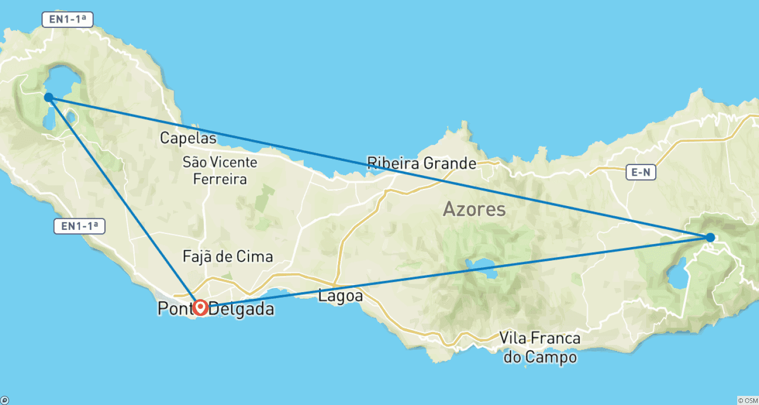 خريطة مسار The Azores Islands, Portugal (5 ⭐ Solo Women)