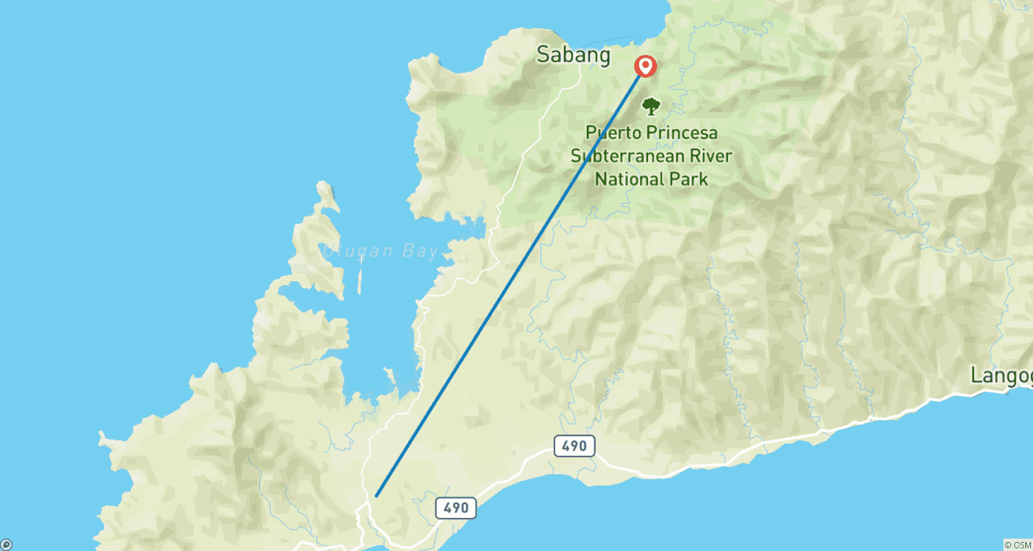Mapa do percurso de 6 Days Palawan Underground River and Island Escape (private guide & driver)Family Tour