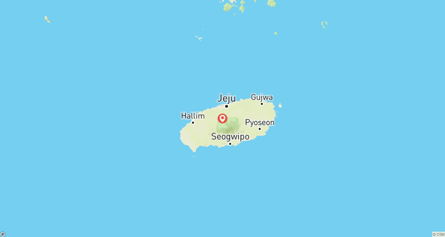 Jeju Edition Tour - Goodmate Travelのルートマップ