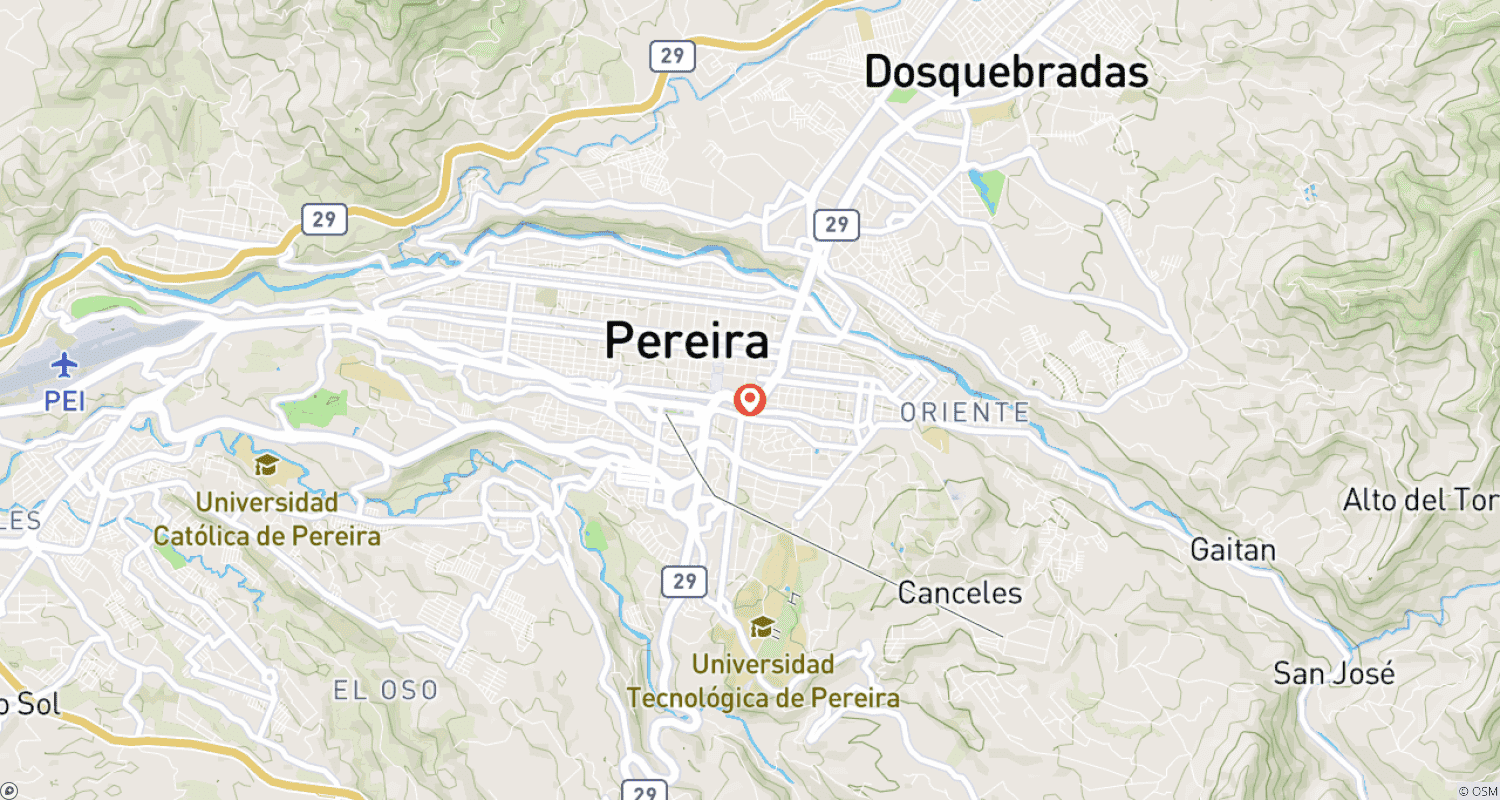 Mapa trasy: Colombia’s Coffee Highlands