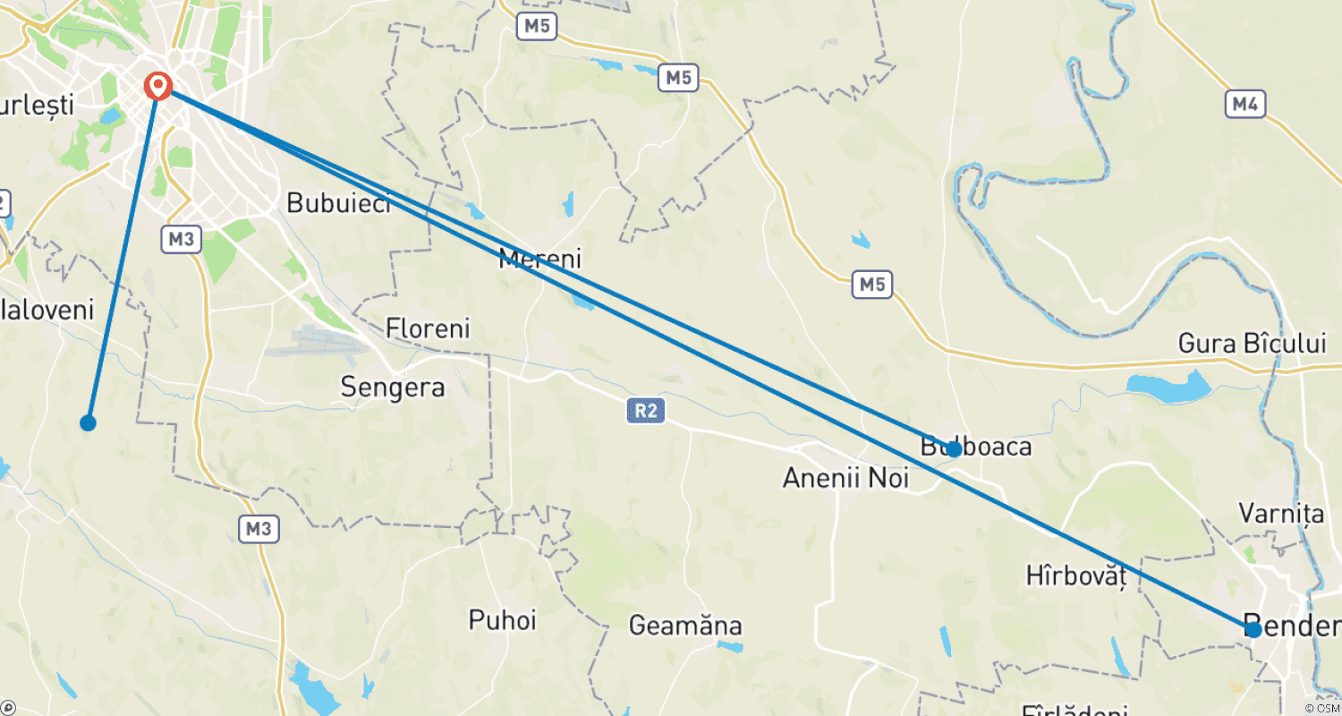 Mapa trasy: Soviet Tour in Moldova