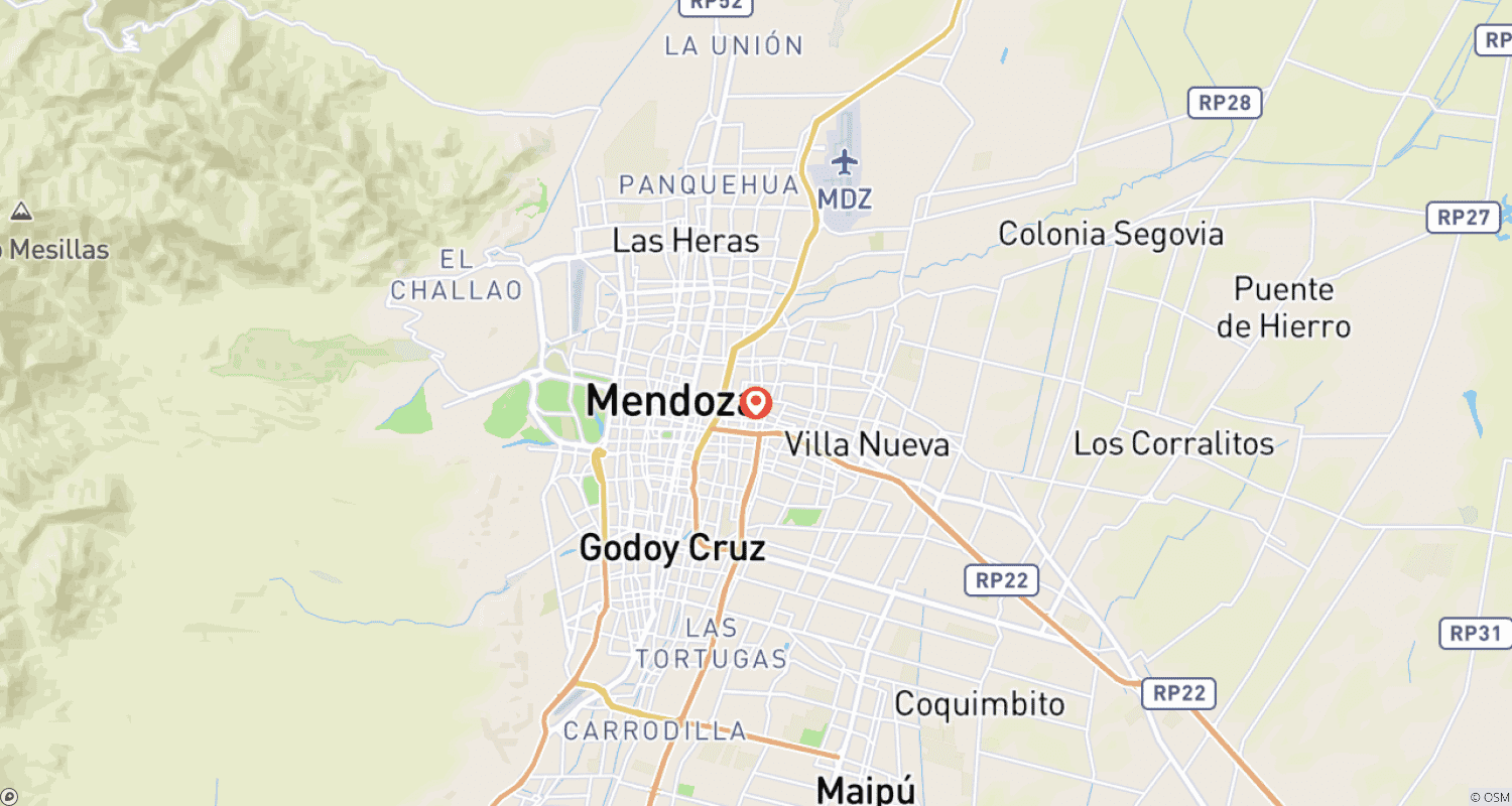 خريطة مسار Mendoza: النبيذ والجبال