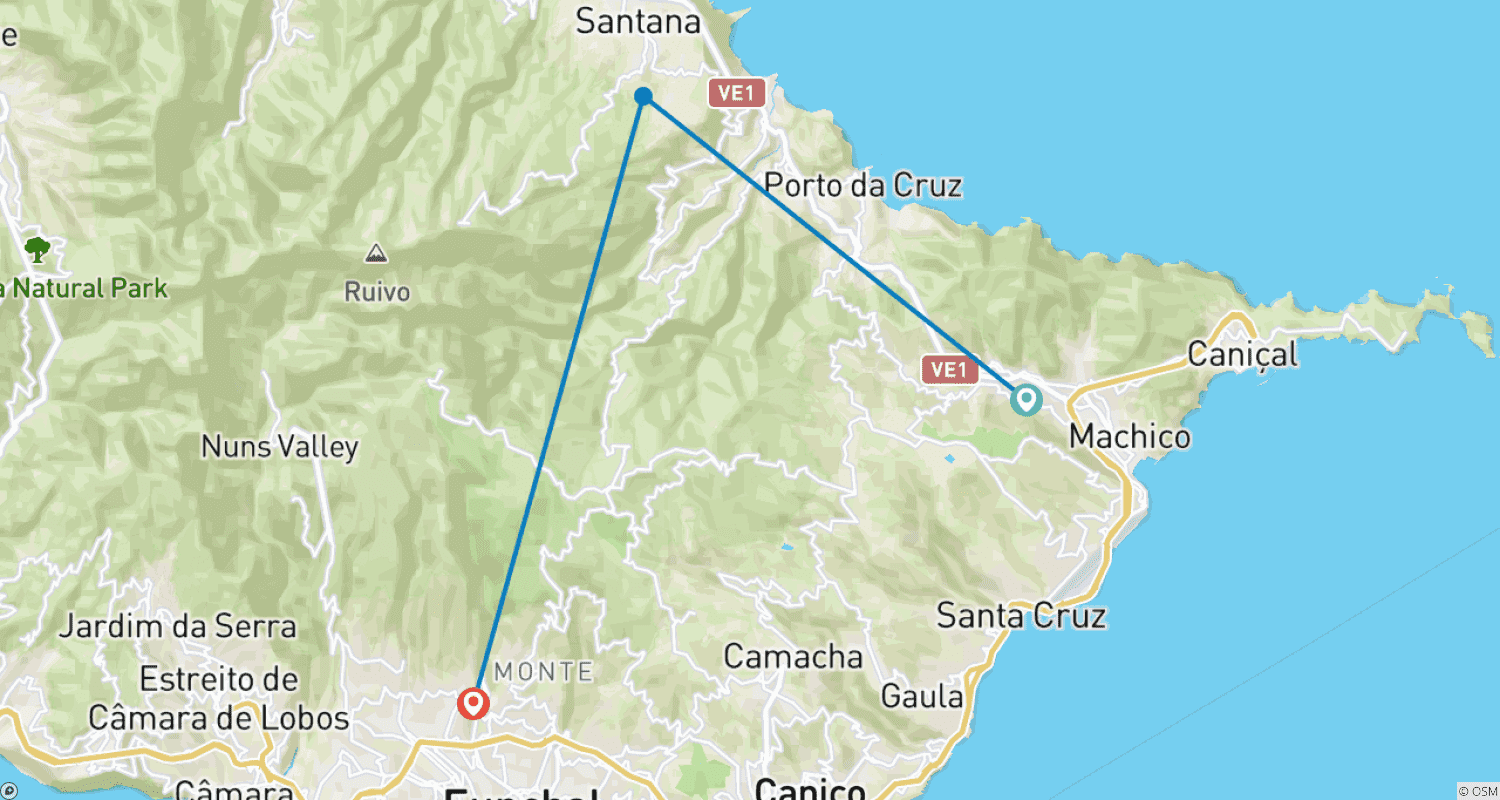 Mapa trasy: Genusswandern auf Madeira