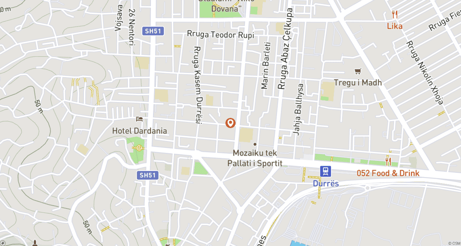 Mapa trasy: Excursions from Golem, Durres, Berat, Tirana, Shkoder