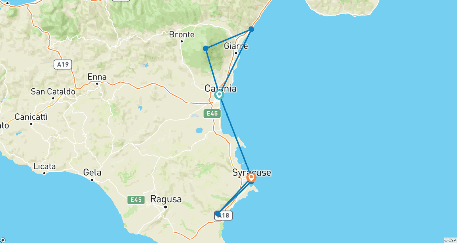 Mapa trasy: Women Only Small Group Sicily Tour