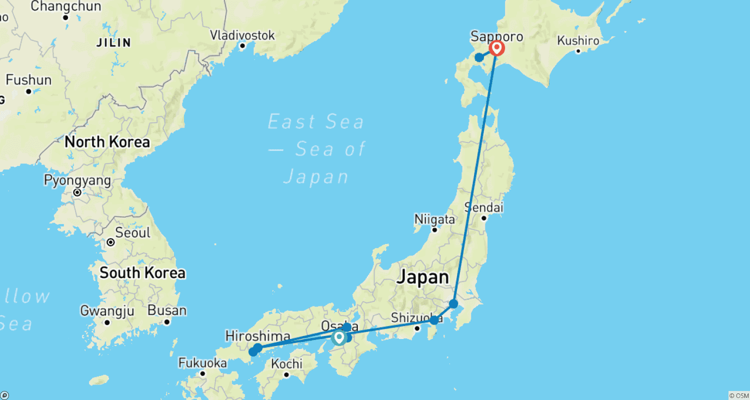 Mapa trasy: Japan Winter Wonder (Plus Ski ( Sapporo))