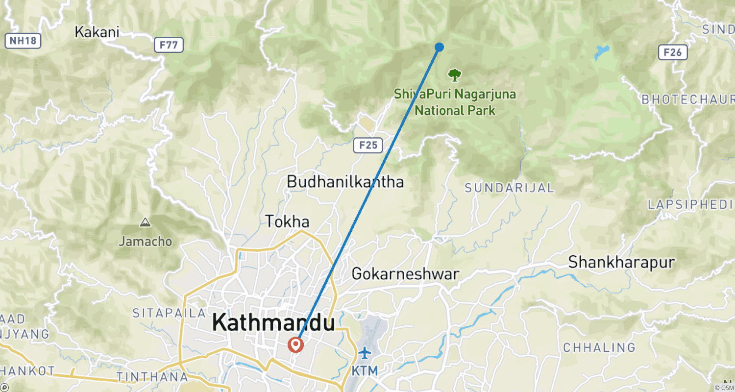 Mapa trasy: Tarebhir Day Hiking