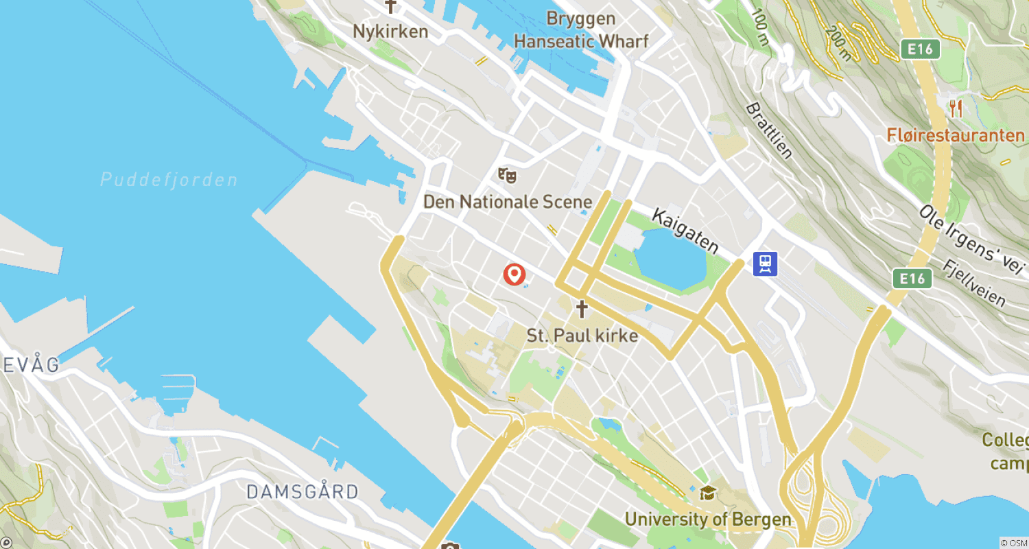 خريطة مسار Bergen City Stay - 4 days