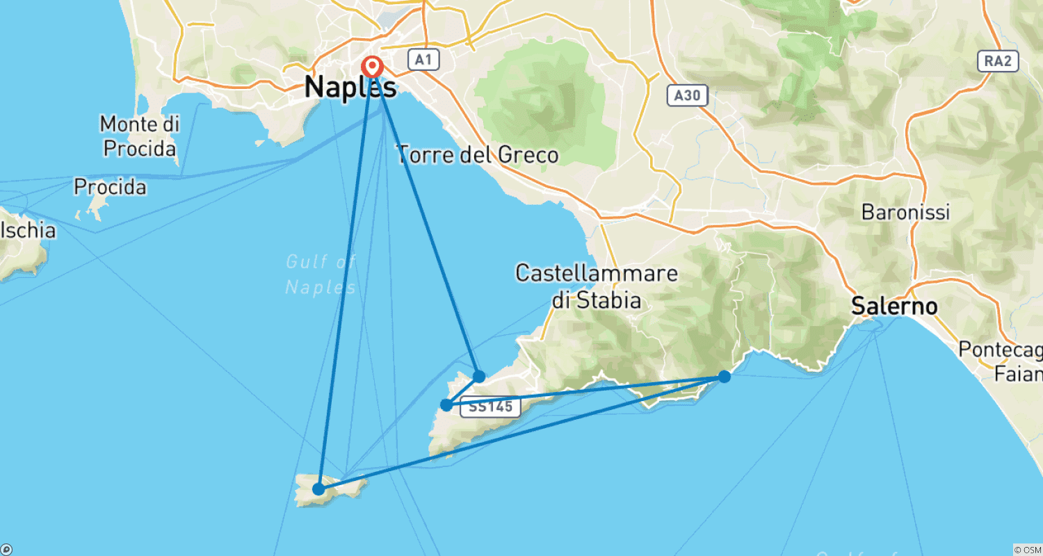 Mapa trasy: Sorrento Escape
