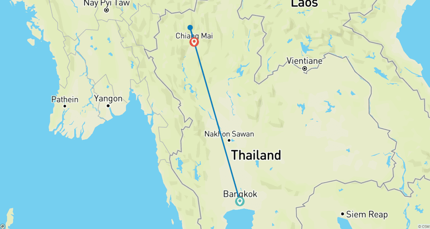 Mapa trasy: One Week in Northern Thailand