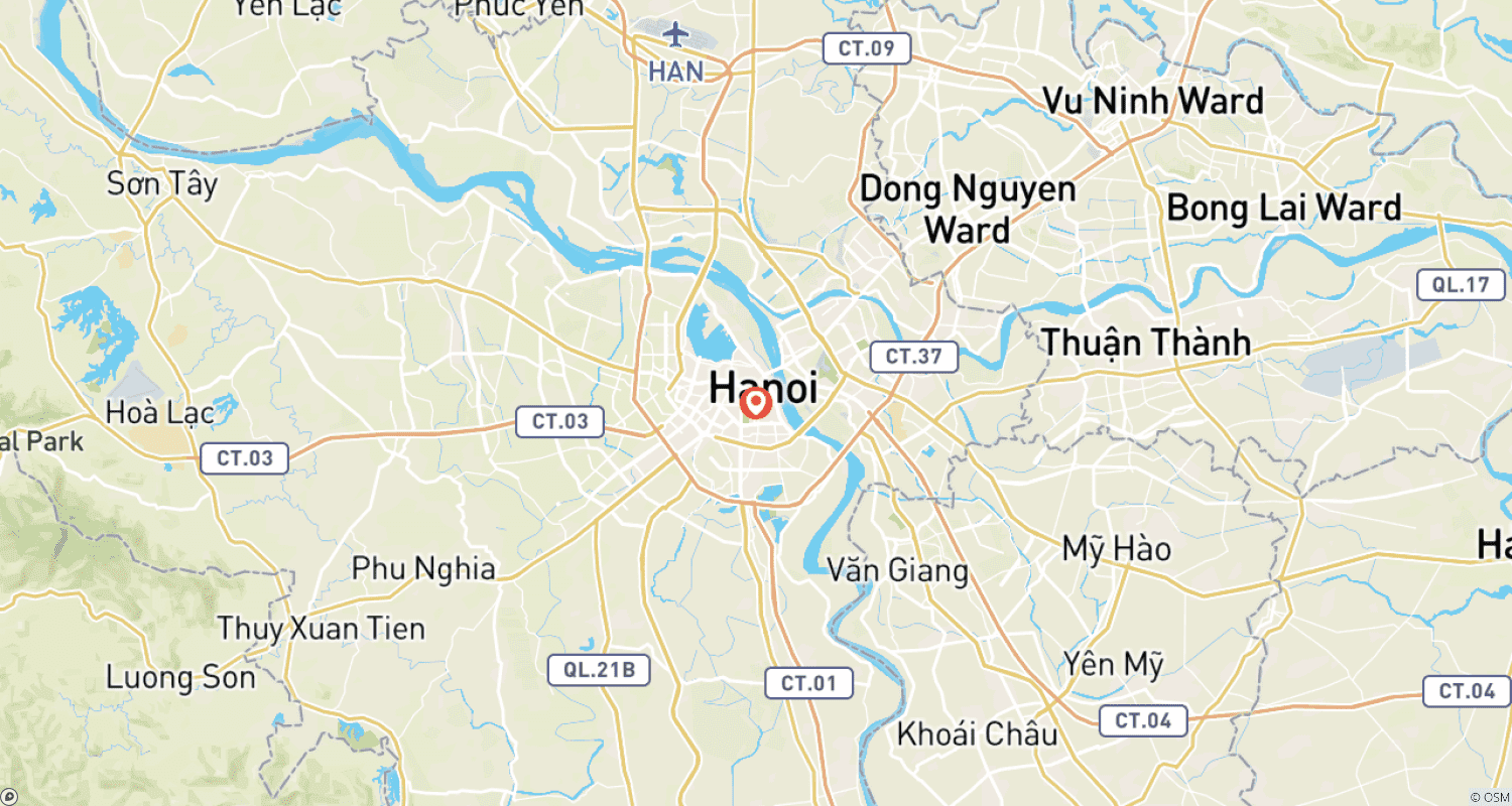Mapa trasy: Hanoi: Vietnamese Coffee Workshop & Train Street Experience