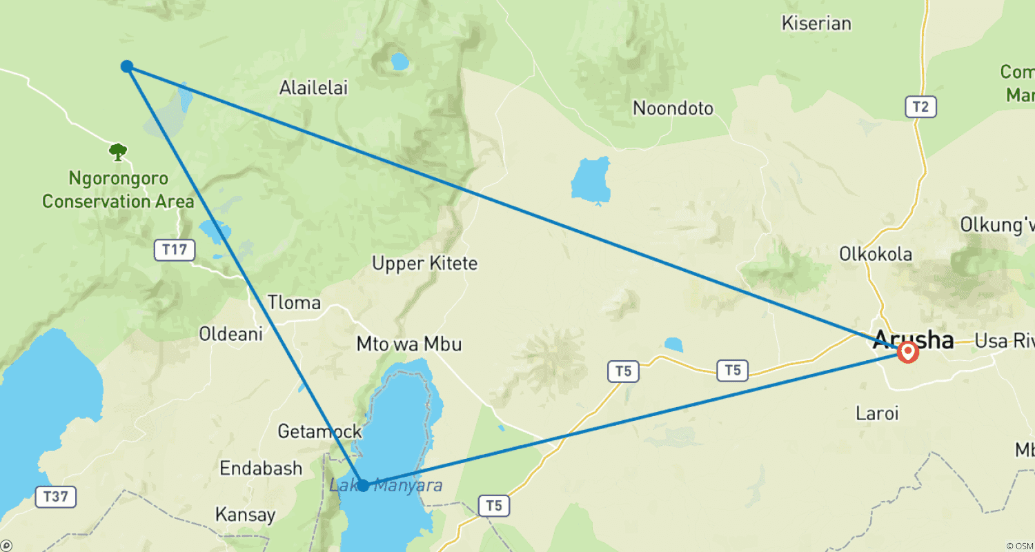 Mapa do percurso de Safári Relaxante, Simples e Fácil
