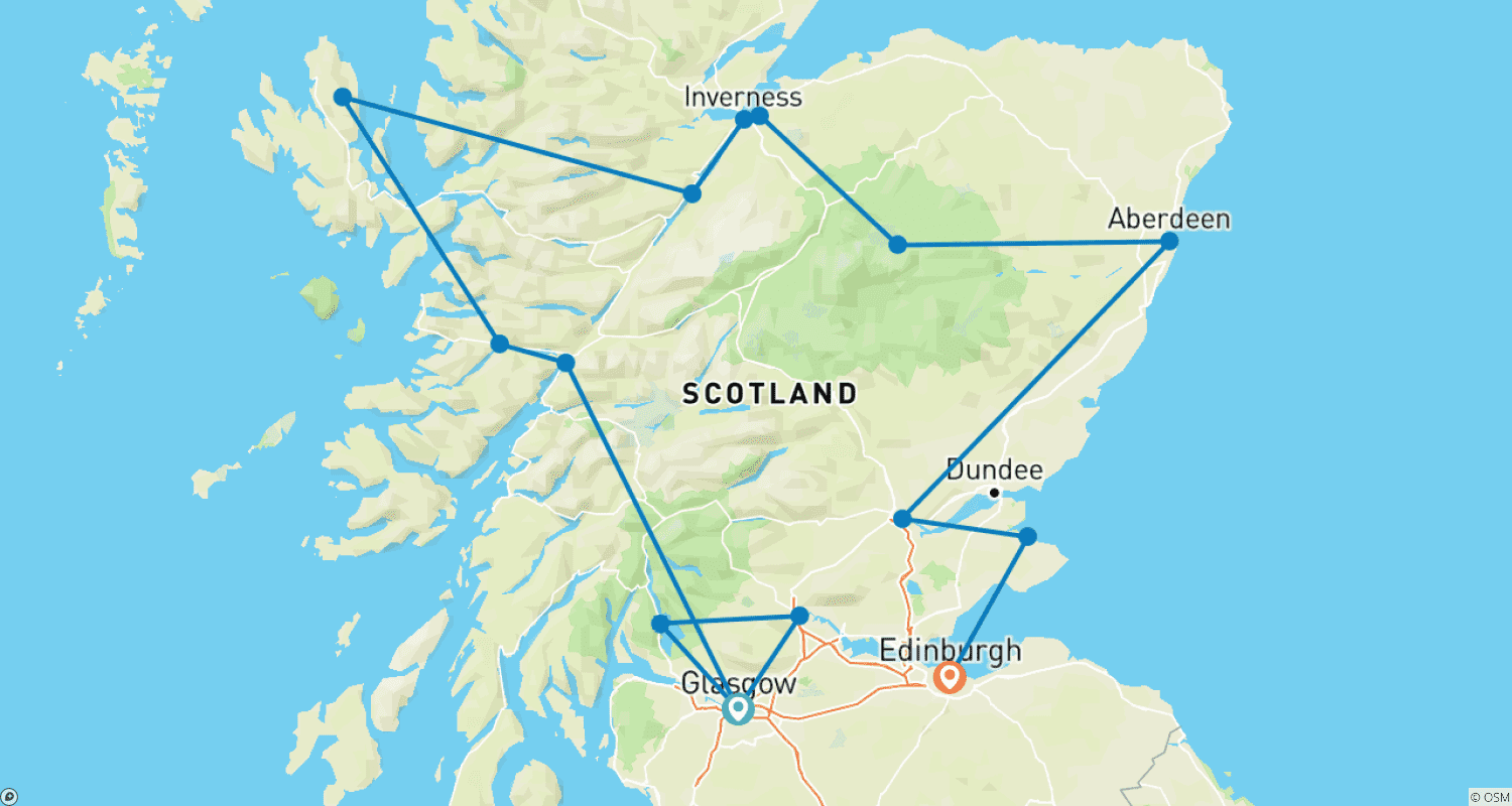 خريطة مسار Bonnie Scotland